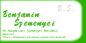 benjamin szemenyei business card